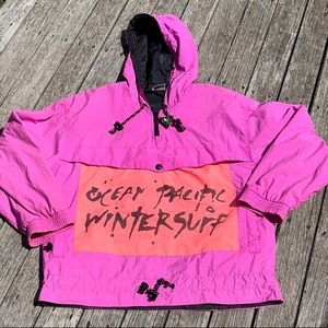 Vintage Ocean Pacific “OP” Winter Surf Quarter Zip Pullover Windbreaker